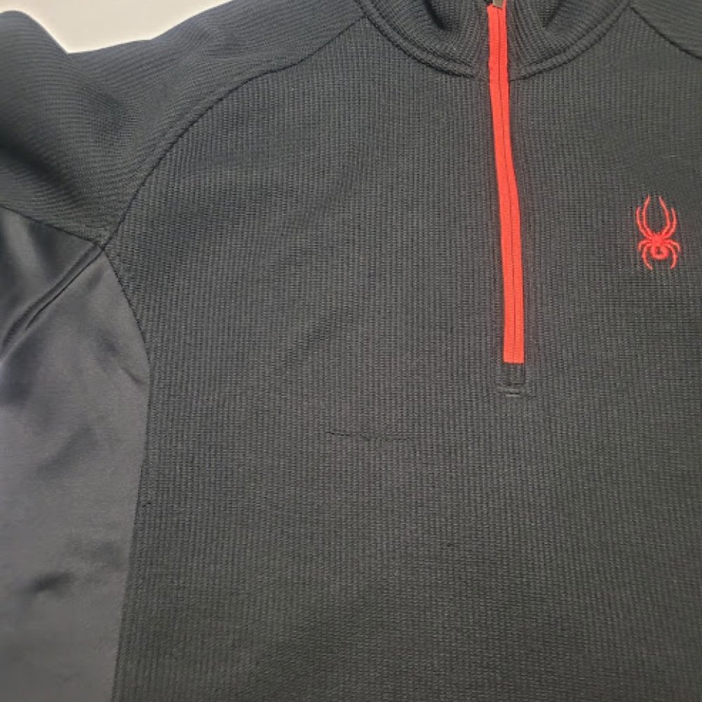 Half Zip Spyder Core Pullover Black (XL) - Picture 2 of 3